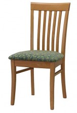 Rimini ST Slat Back Side Chair C412. Stained Timber. Any Fabric Colour